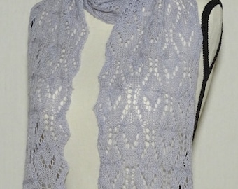 Knit lace and cables scarf pattern