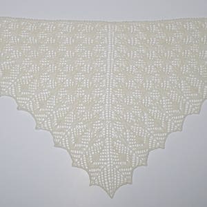 Patron tricot châle dentelle triangulaire top down image 7