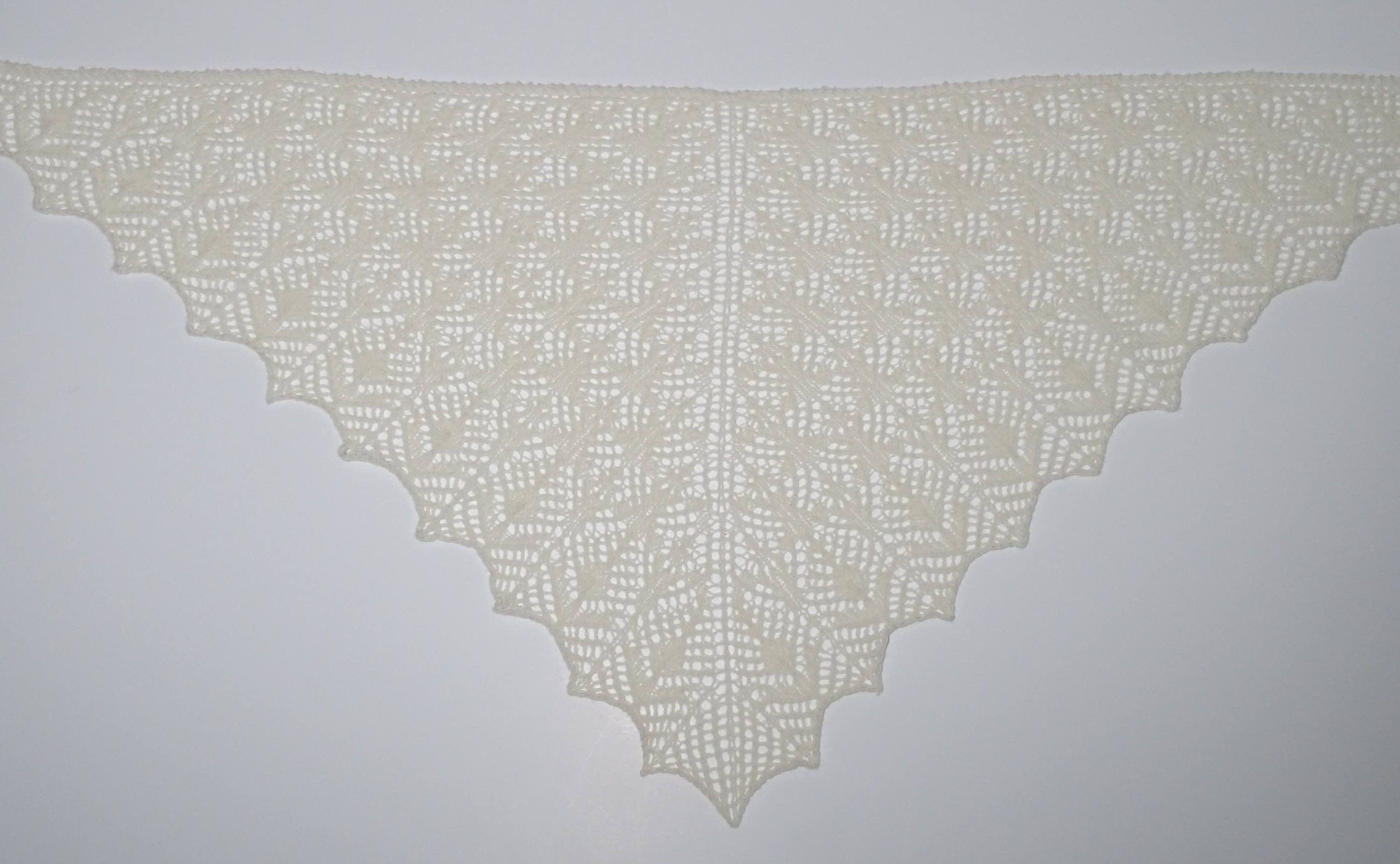Knit Top Down Triangle Lace Shawl Pattern - Etsy