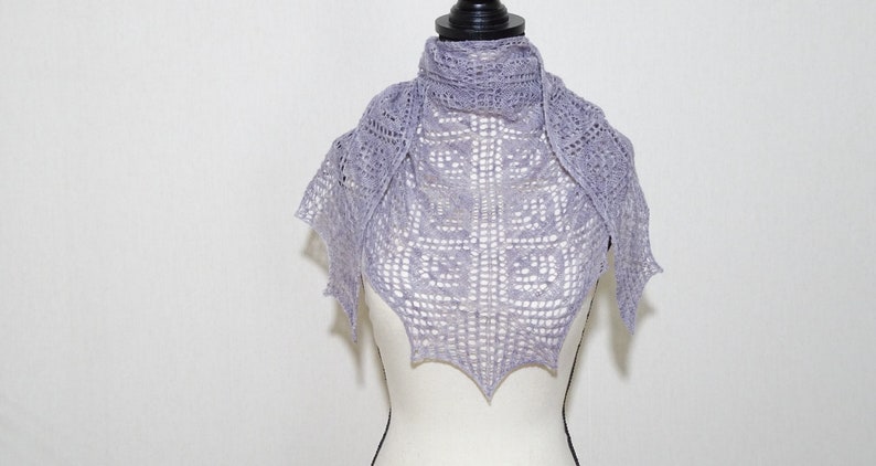 Knit Top Down Triangle Lace Shawl Pattern - Etsy