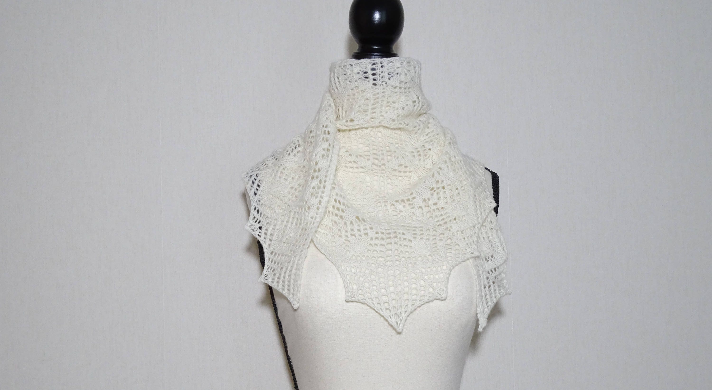 Knit Top Down Triangle Lace Shawl Pattern - Etsy