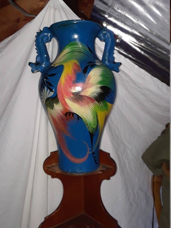 Rare And Beautiful Large Jar Vase Made In Mexico Vintage Etsy