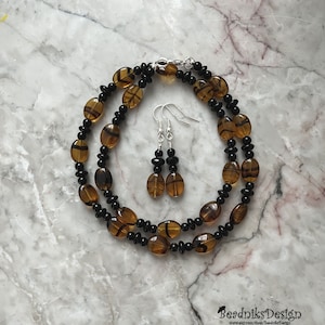 Tortoiseshell Necklace and Earring set