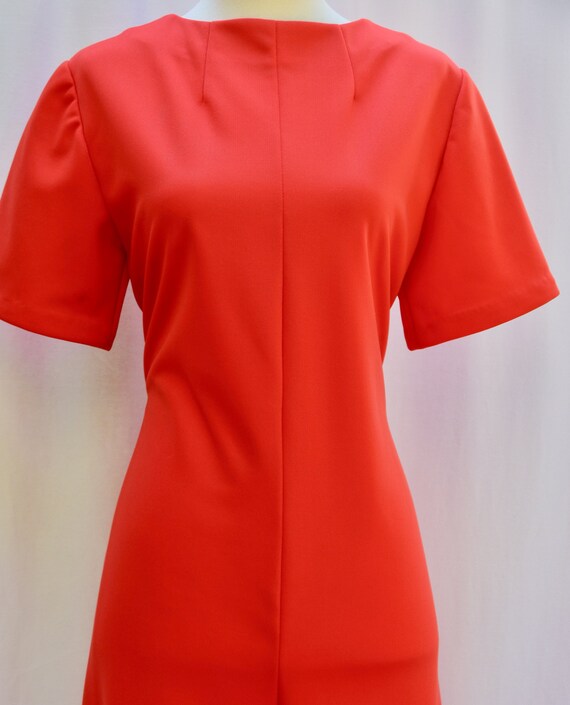 Vintage 1970s Handmade Polyester Orange Catsuit/Ju