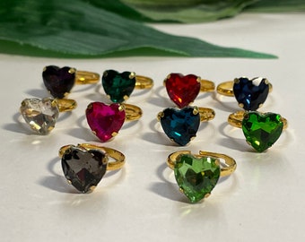 PASEMM 36pcs Little Girl Rhinestone Gem Rings,Adjustable,Random Color Style Diamond Kids Play Rings In Box,Pretend Play And Dress Up Rings For 4-12 Year Old Girl Birthday Gifts, 3 4 5 6 7 - View #3