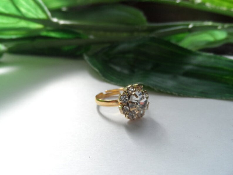 Childs Adjustable Sparkle Bling Ring Girls Rings Kids Rings Etsy