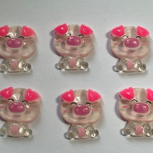 Set of 6 Pig Magnets, Piglet Magnets, Fridge Magnets, Locker Magnets, Novelty Magnets