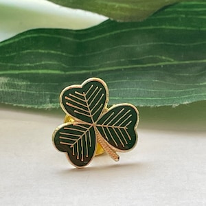 Four Leaf Clover Tie Pin, Clover Tie Pin, Lucky Clover Lapel Pin, Tie pin accessories,Tie Pin