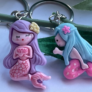 Mini Mermaid Keychain, Novelty Keychain, mermaid keyrings, Christmas Keychains, swimming gifts image 3