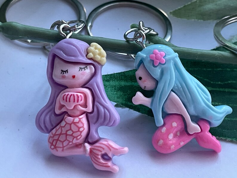Mini Mermaid Keychain, Novelty Keychain, mermaid keyrings, Christmas Keychains, swimming gifts image 3