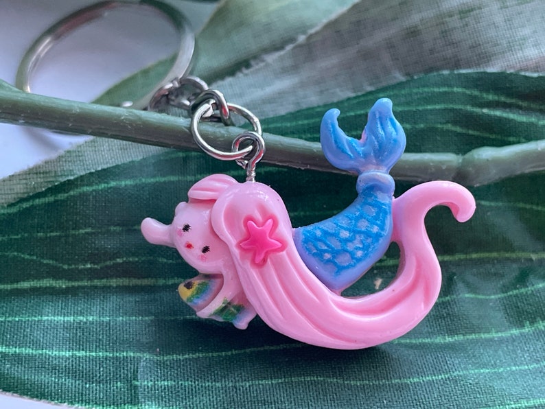 Mini Mermaid Keychain, Novelty Keychain, mermaid keyrings, Christmas Keychains, swimming gifts image 5