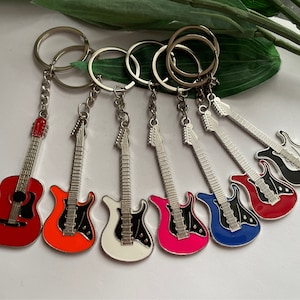 Gitarre Schlüsselbund, Neuheit Schlüsselbund, Gitarre Schlüsselanhänger, Weihnachts Schlüsselanhänger, Gitarre Geschenke
