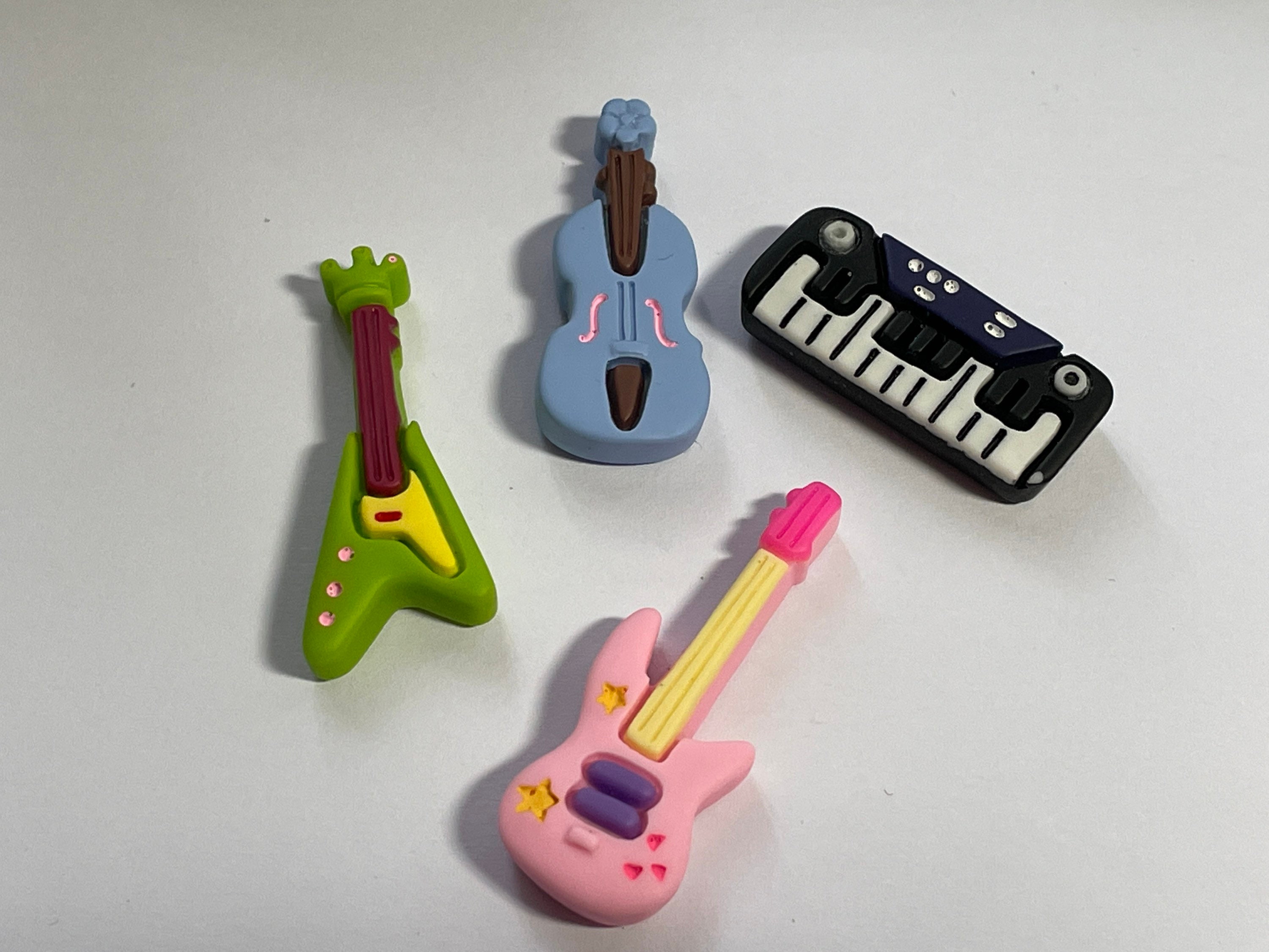 10PCS PVC Cartoon Fridge Magnetic Sticker Headphones Rock Girl Drum Kit  Horn Recorder Tape Organ Violin Refrigerator Magnets - AliExpress