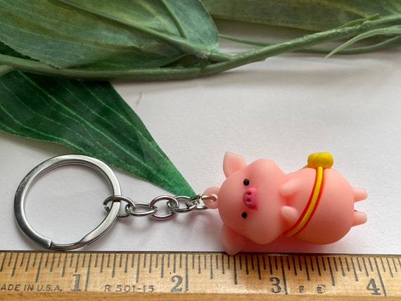 Sleutelhanger Talisminis schildpad 7cm wit