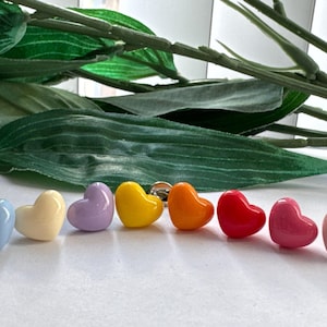 Mini Glossy Smooth Heart Lapel Pin, Heart Tie Pin, Lapel Pin,  Hat Pin, Lapel Pin, Heart Brooch