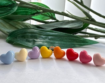 Mini Glossy Smooth Heart Lapel Pin, Heart Tie Pin, Lapel Pin,  Hat Pin, Lapel Pin, Heart Brooch
