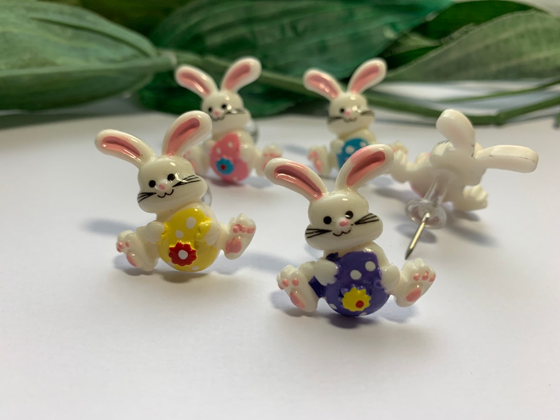 Easter Bunny Push Pins Novelty Push Pins Decorative Push Etsy