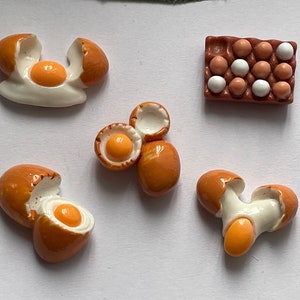 Set of 5 Egg Magnets, Egg Magnets, Fridge Magnets, Locker Magnets, Novelty Magnets