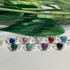 Child&#39;s adjustable Gemstone ring, kids rings, girls rings, stone colored ring, little girls  gifts, tiny ring