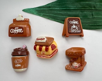 Set of 5 Coffee Magnets, Coffee Magnets, Fridge Magnets, Locker Magnets, Novelty Magnets