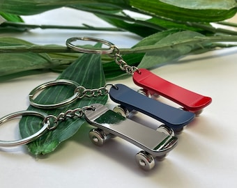 Skateboard Keychains, novelty keychains, skateboard keyrings, birthday gifts,Tween gifts, teen gifts, skateboard gifts