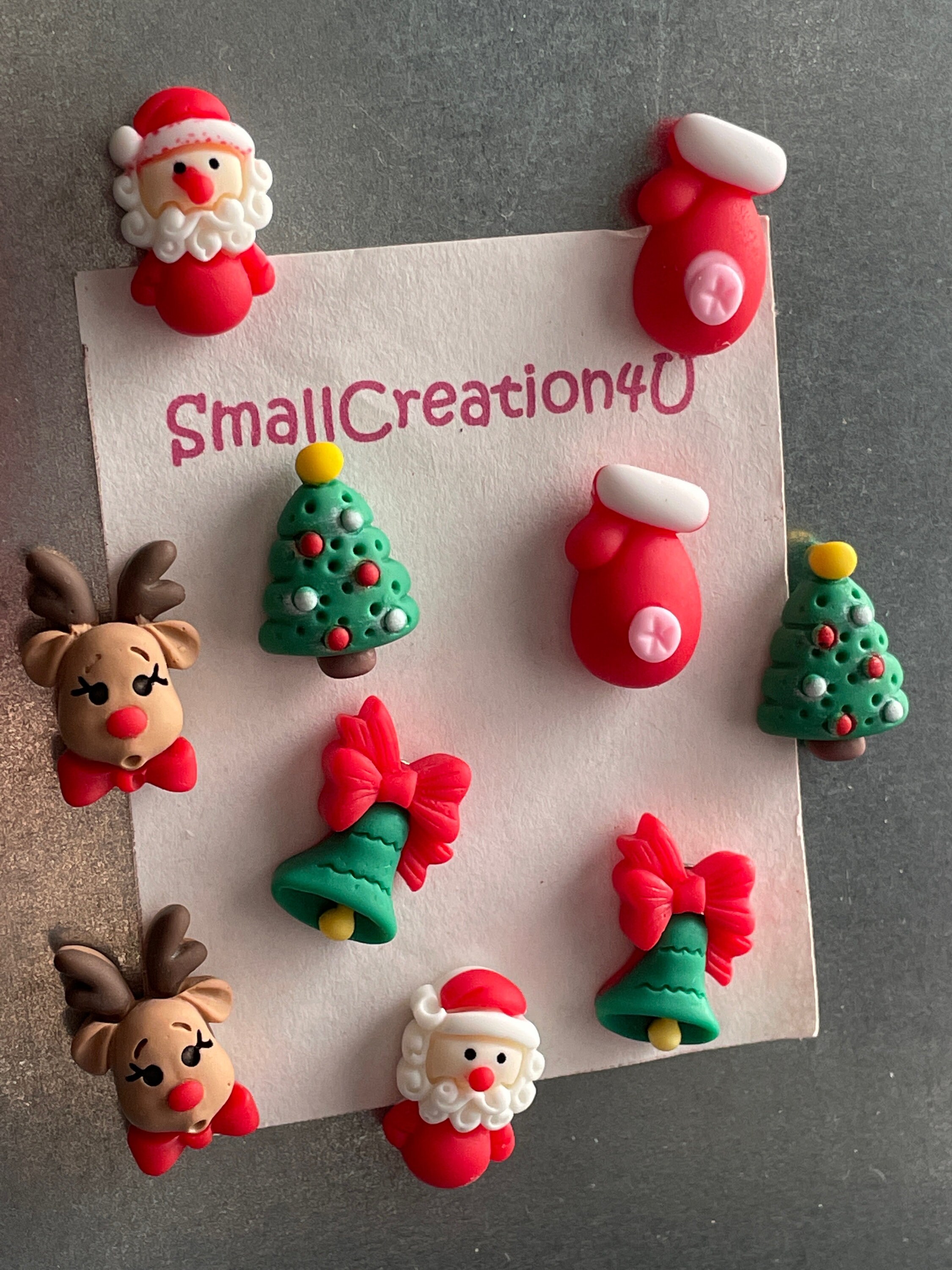 Bumper of 10 Mini Christmas Magnets, Christmas Magnets, Fridge Magnets ...