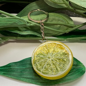 Slice of Lemon Keychains, novelty keychains, lemon slice keyrings, birthday gifts,Tween gifts, teen gifts, lemon gifts