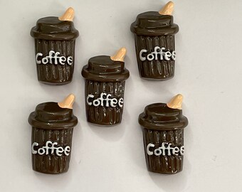 Set of 5 Coffee Magnets, Coffee Magnets, Fridge Magnets, Locker Magnets, Novelty Magnets