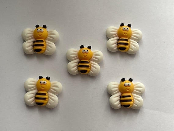 Set of 5 Bumble Bee Magnets, Bee Magnets, Fridge Magnets, Locker