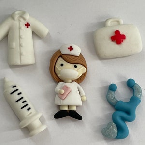 Set of 5 Nurse Magnets, Nurse Magnets, Fridge Magnets, Locker Magnets, Novelty Magnets