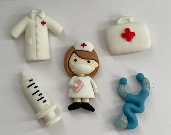 Conjunto de 5 imanes de enfermera, imanes de enfermera, imanes de nevera,  imanes de casillero, imanes de novedad -  España