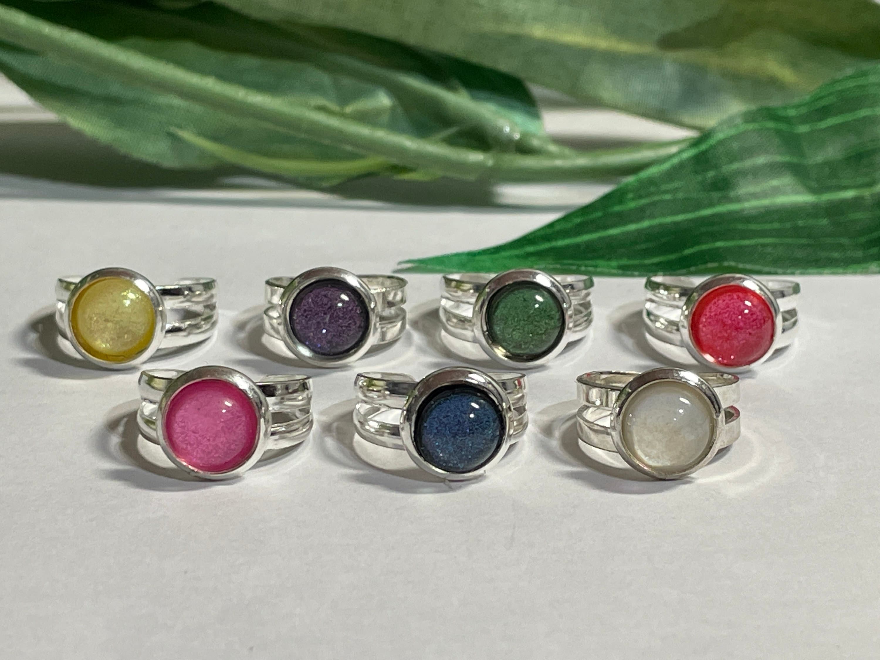 Children Rings Child's Adjustable Shimmer Gemstone Ring, Kids Rings, Girls Rings, Gem ...
