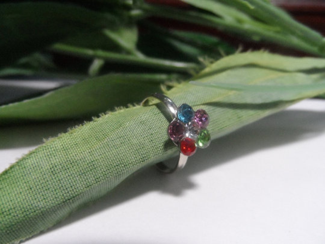 Childs Bling Ring Kids Rings Adjustable Rings Girls Etsy