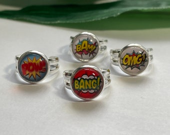 Child's adjustable Hero ring, kids rings, girls rings, boys ring, little boys gifts, boys hero ring