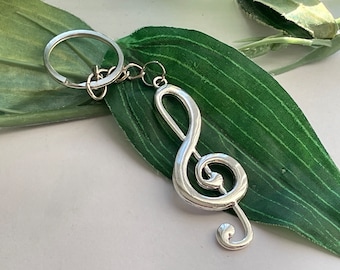 Music Note Keychain, Novelty Keychain,  Music keyrings, Musical gifts, teen gifts, Music Keychains
