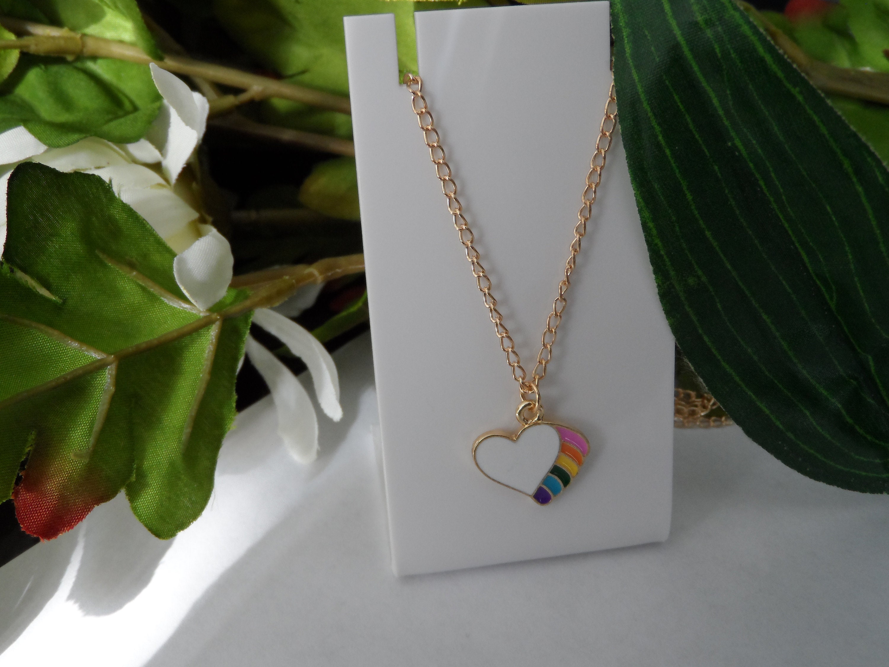 Girls rainbow shop necklace