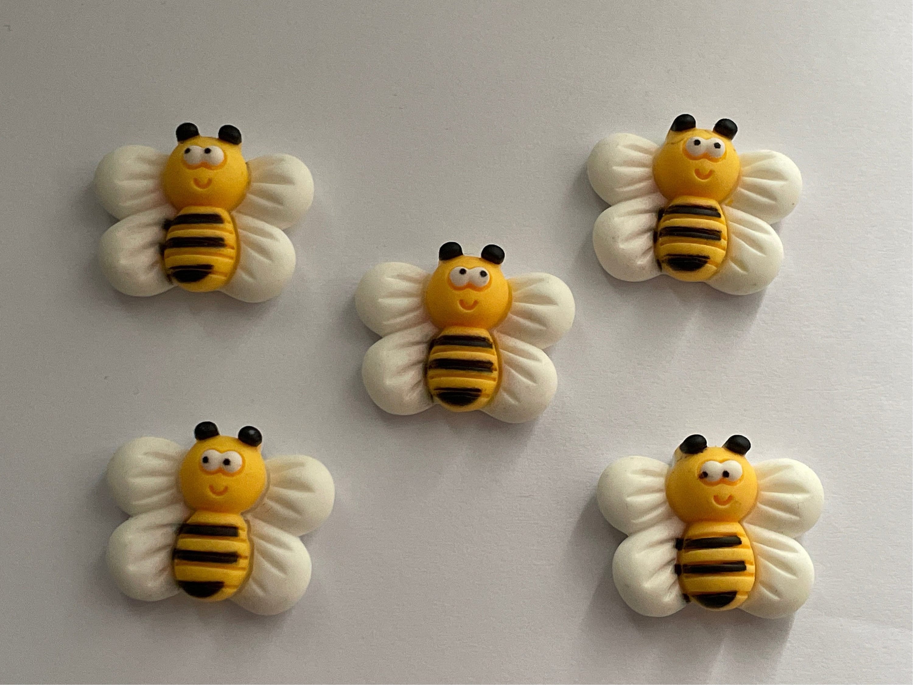 Set of 5 Bumble Bee Magnets, Bee Magnets, Fridge Magnets, Locker