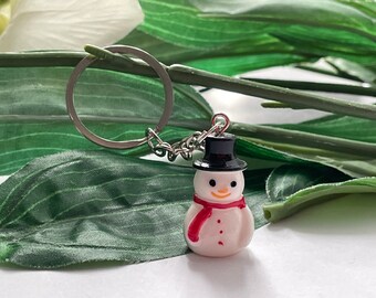 Snowman Keychain, Novelty Keychain, Snowman Keyrings, Christmas