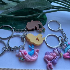 Mini Mermaid Keychain, Novelty Keychain, mermaid keyrings, Christmas Keychains, swimming gifts image 8