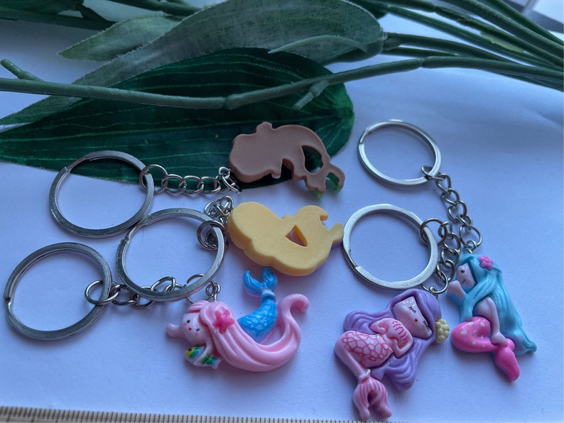 Mini Mermaid Keychain, Novelty Keychain, mermaid keyrings, Christmas Keychains, swimming gifts image 8