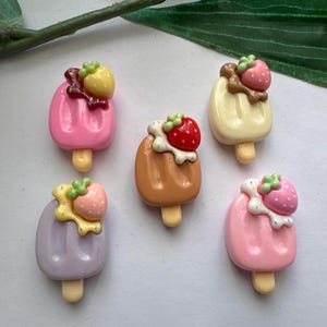 Set of 5 Ice Lollipop Magnets, Popsicle Magnets, Fridge Magnets, Locker Magnets, Novelty Magnets