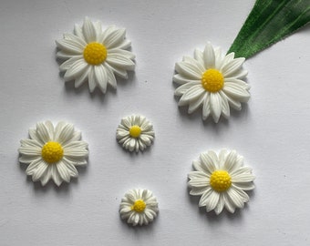 Lot de 6 aimants marguerite, aimants marguerite, aimants pour réfrigérateur, aimants pour casier, aimants fantaisie