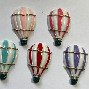 Set of 5 Hot Air Balloon Magnets, Balloon Magnets, Fridge Magnets, Locker Magnets, Novelty Magnets