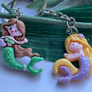Mini Mermaid Keychain, Novelty Keychain, mermaid keyrings, Christmas Keychains, swimming gifts image 4