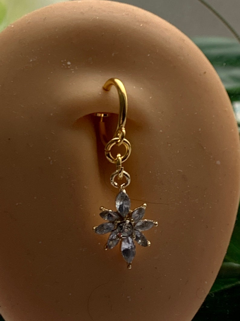 Rhinestone Star Clip on Belly Button Navel Ring Fake Belly Etsy UK