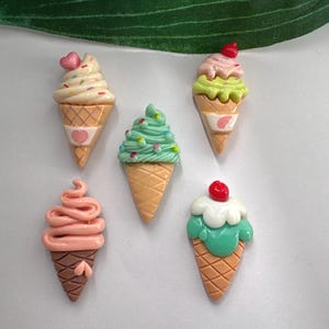 Set of 5 Ice cream Magnets, ice cream Magnets, Fridge Magnets, Locker Magnets, Novelty Magnets