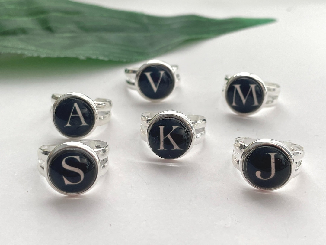 Child's Adjustable Initial Ring, Kids Rings, Girls Rings, Boys Ring ...
