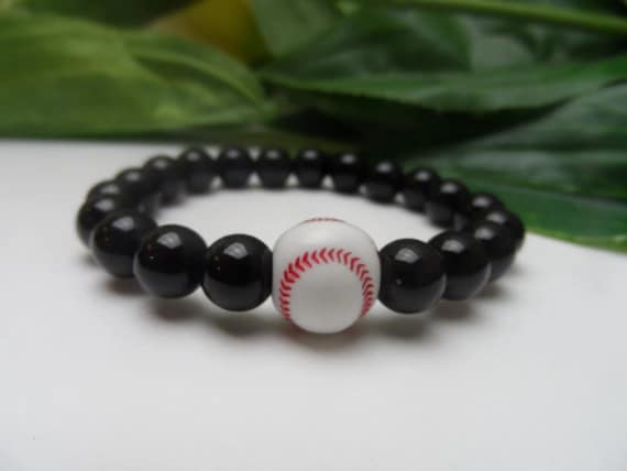 Baseball bead bracelet sale