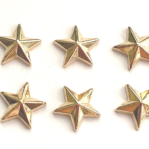 Juego de 6 mini imanes de estrella dorados, imanes de estrella, imanes para nevera, imanes para taquilla, imanes novedosos