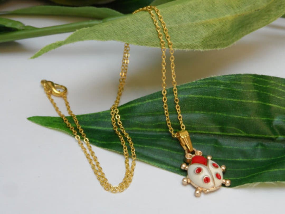 Ladybug Necklace, Girls Necklace, Kids Necklace, Ladybug Pendants